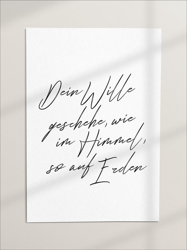 Poster – Dein Wille | DIN A3