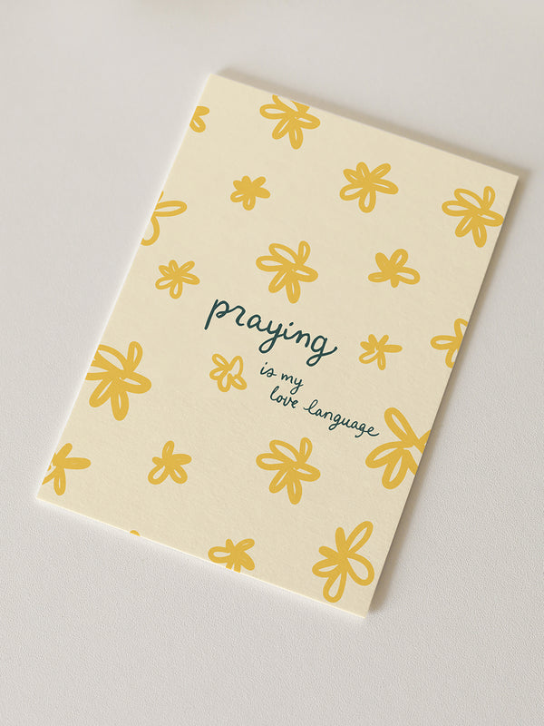 Postkarte – Praying Is My Love Language