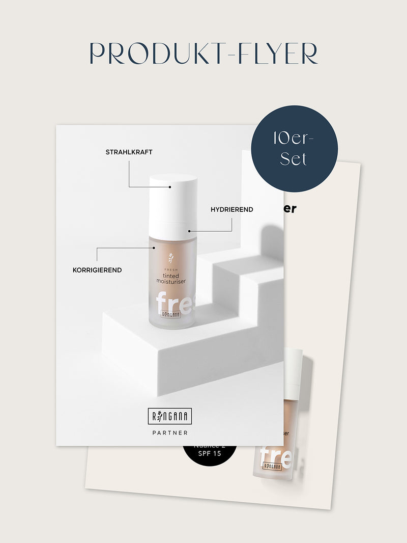 Produkt-Flyer – Tinted Moisturiser 10er-Set