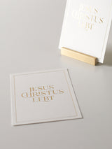 Postkarte mit Goldprägung – Jesus Christus Lebt