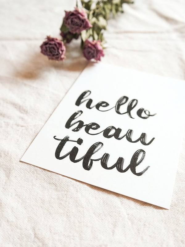 Postkarte – Hello Beautiful